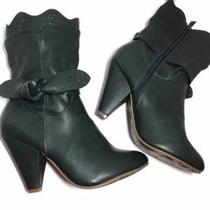 BETTIE PAGE zippered Boots NWOT